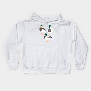 Happy ducks from the lake Kids Hoodie